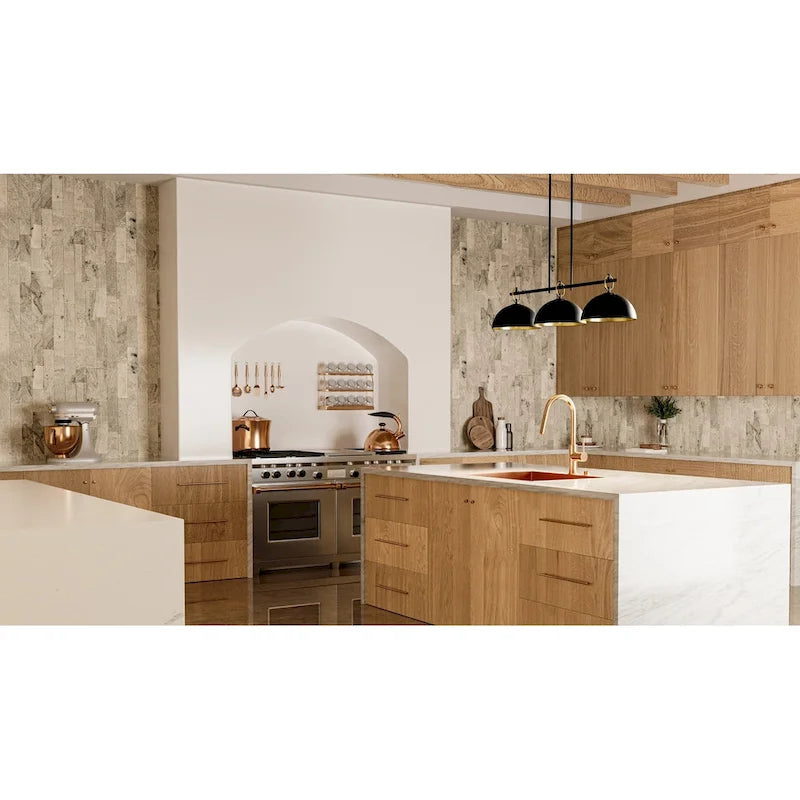 Lustre linéaire Cleo à 3 lumières, noir mat