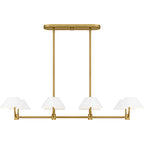 Lustre linéaire Penley à 6 lumières en or brossé