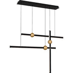 Harvick Integrated LED Matte Black Linear Chandelier