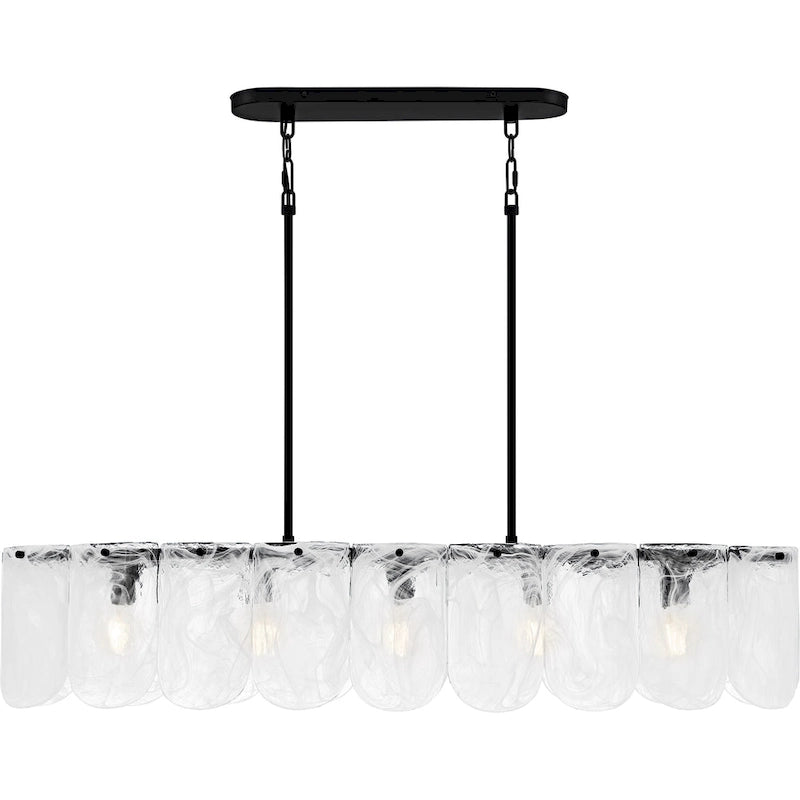 Lustre linéaire Cassidy à 5 lumières noir mat