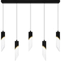 Alys 2-Light Integrated LED Matte Black Linear Chandelier