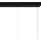 Lustre linéaire Alys à 2 lumières LED intégrées, noir mat