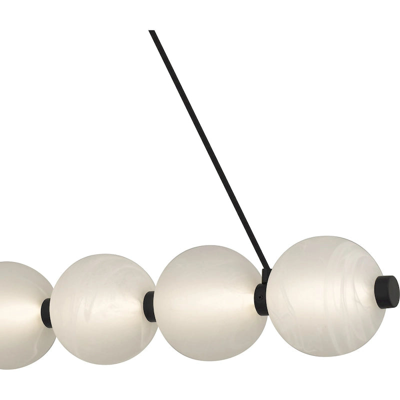 Lustre linéaire Clarendon à DEL intégrées, noir mat