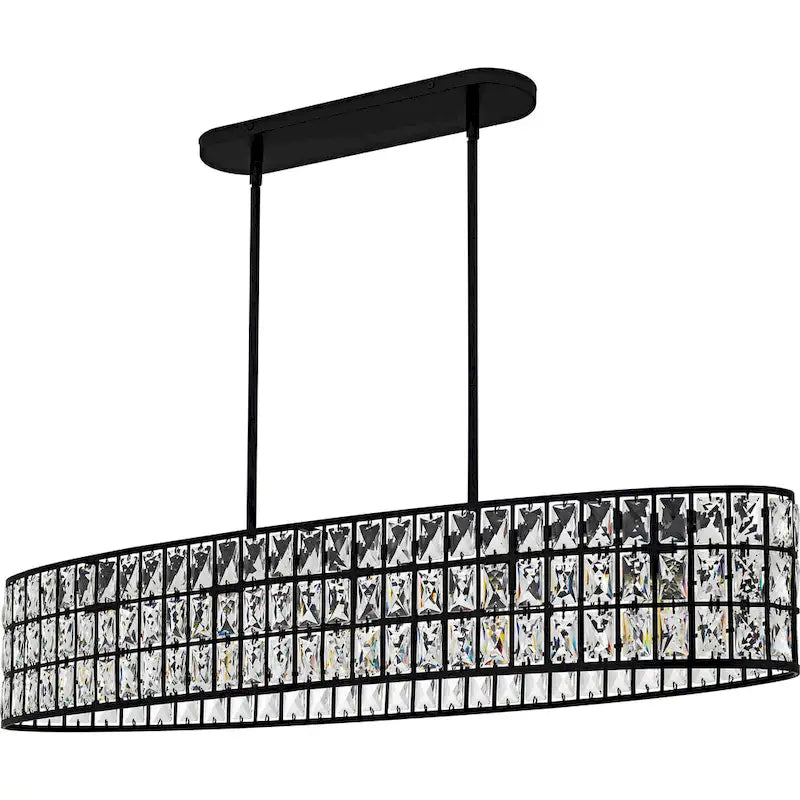 Lustre linéaire Gibson à 5 lumières, noir mat