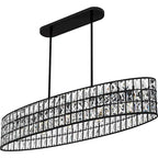 Lustre linéaire Gibson à 5 lumières, noir mat