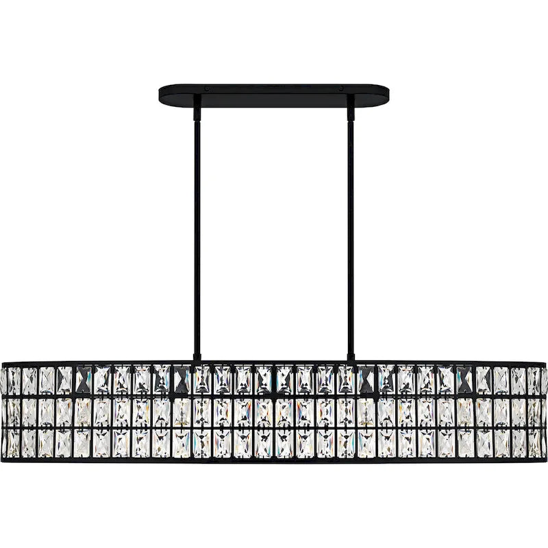 Lustre linéaire Gibson à 5 lumières, noir mat