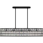 Lustre linéaire Gibson à 5 lumières, noir mat