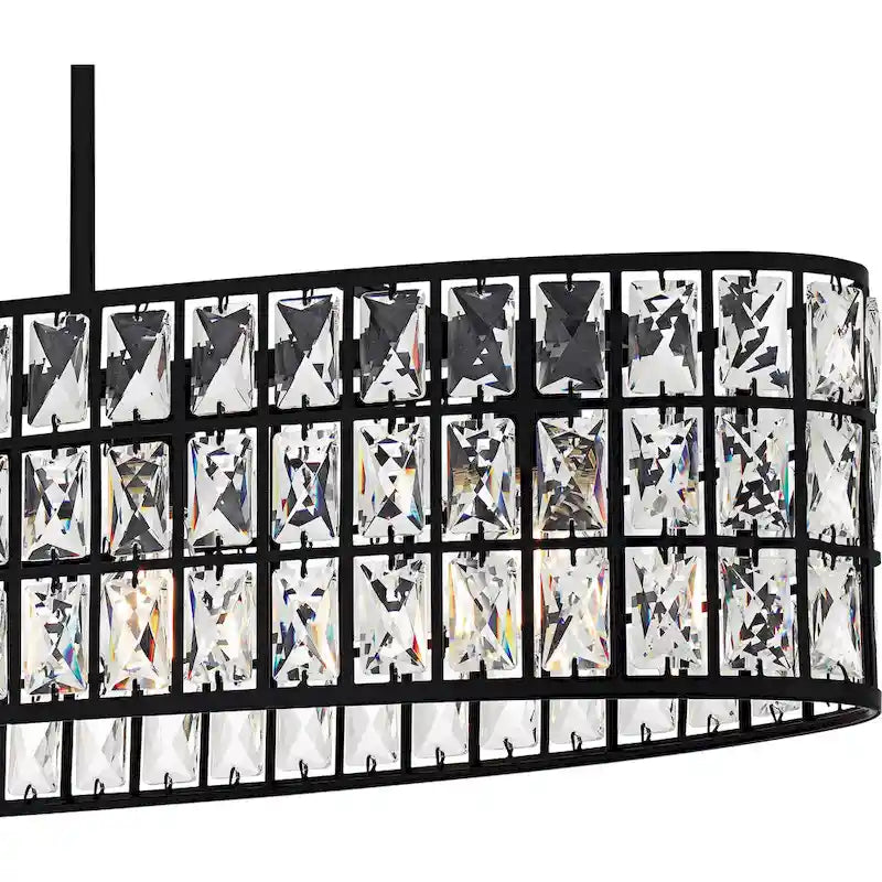 Lustre linéaire Gibson à 5 lumières, noir mat