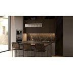 Lustre linéaire Gibson à 5 lumières, noir mat