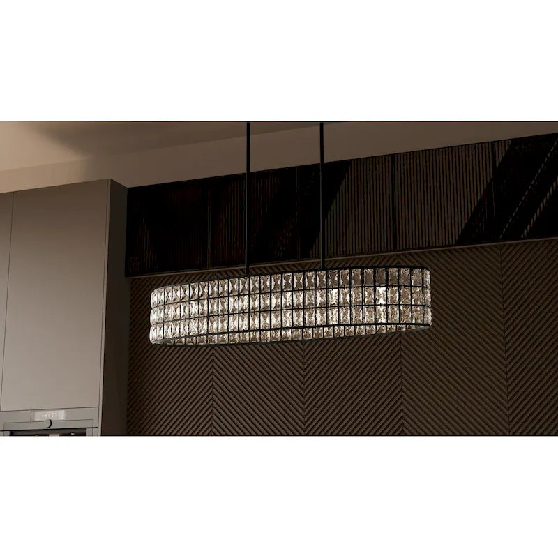 Lustre linéaire Gibson à 5 lumières, noir mat
