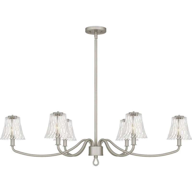 Lustre linéaire McKinney à 6 lumières en nickel brossé
