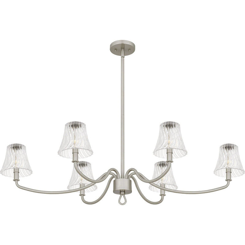 Lustre linéaire McKinney à 6 lumières en nickel brossé
