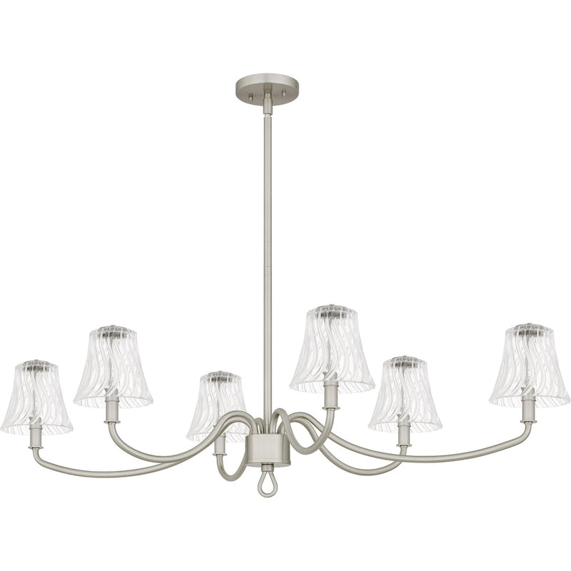 Lustre linéaire McKinney à 6 lumières en nickel brossé