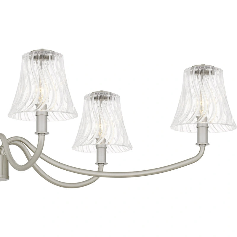 Lustre linéaire McKinney à 6 lumières en nickel brossé