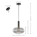 Suspension SAFAVIEH Zeon 30 cm (12 pouces) - 30,5 cm (12 pouces) L x 30,5 cm (12 pouces) P x 188 cm (74 pouces) H