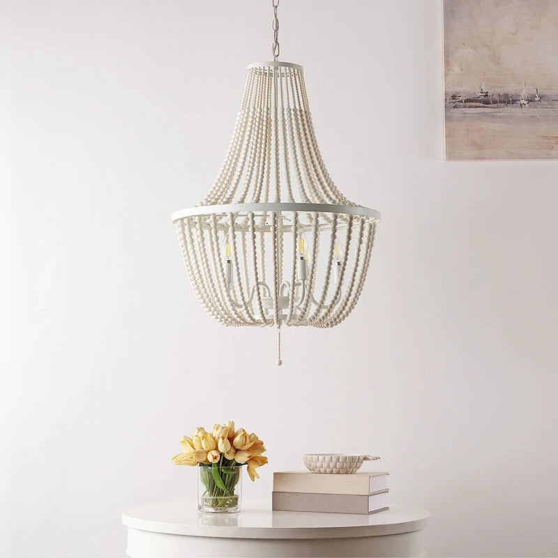 Suspension Elanie 5LT de SAFAVIEH Lighting, 56 cm (22 po) - 56 cm (22 po) L x 56 cm (22 po) P x 81 cm (32 po) H