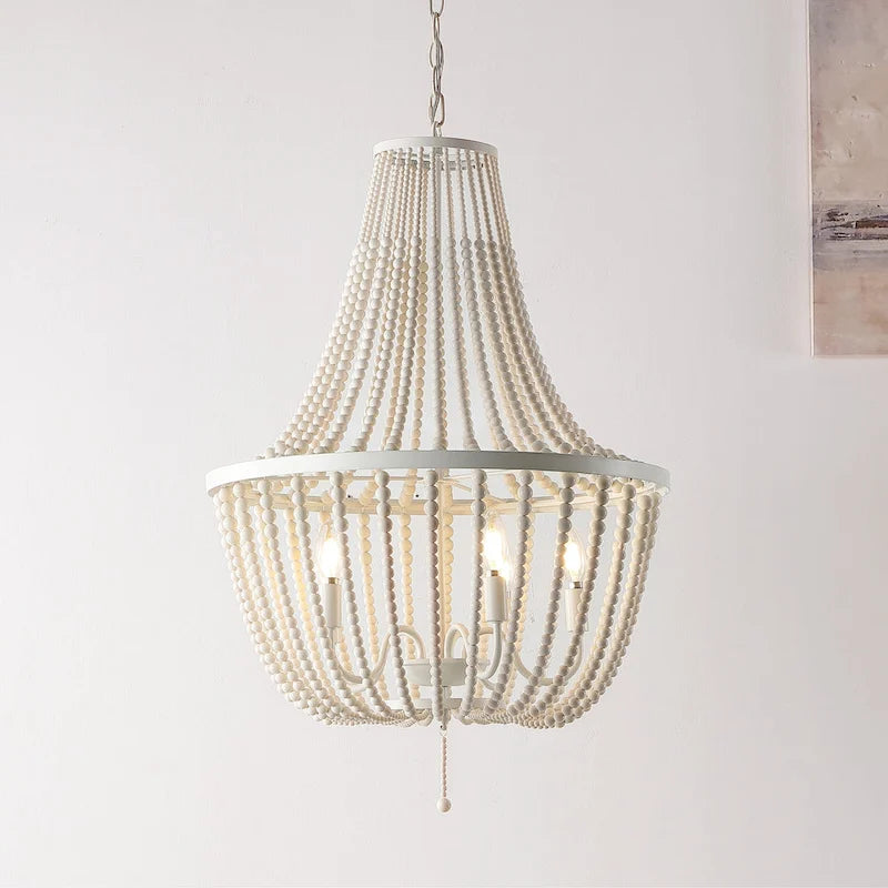 Suspension Elanie 5LT de SAFAVIEH Lighting, 56 cm (22 po) - 56 cm (22 po) L x 56 cm (22 po) P x 81 cm (32 po) H