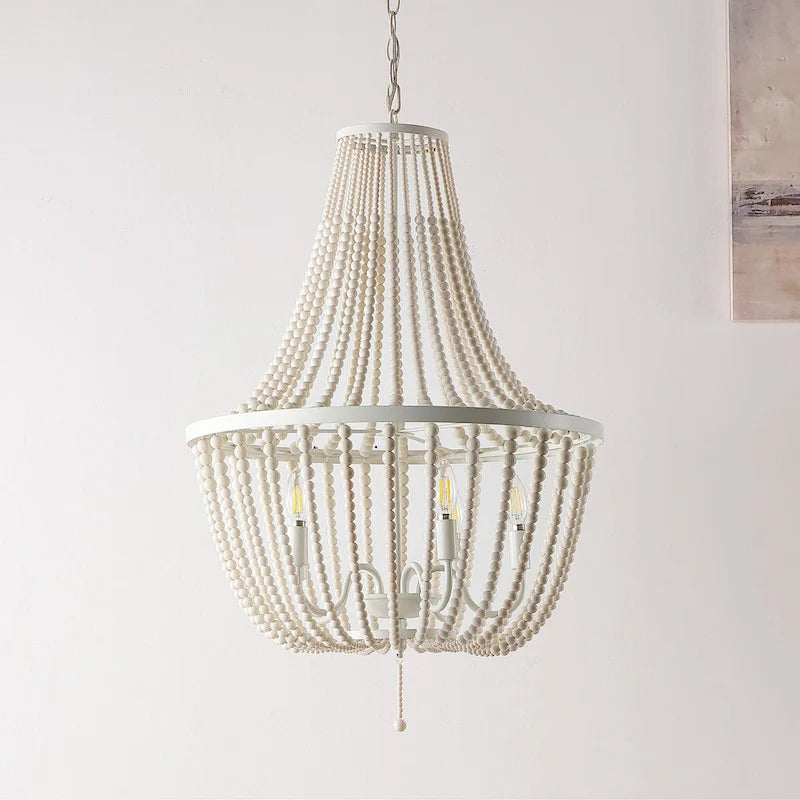 Suspension Elanie 5LT de SAFAVIEH Lighting, 56 cm (22 po) - 56 cm (22 po) L x 56 cm (22 po) P x 81 cm (32 po) H