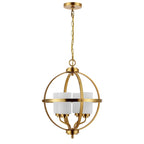 Suspension réglable à 4 lumières LED SAFAVIEH Lighting Forler - 17 cm L x 17 cm P x 98 cm H