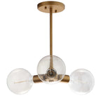 Suspension Harkin réglable à 3 ampoules Edison, couleur or, de SAFAVIEH Lighting - 45,7 cm (L) x 45,7 cm (P) x 106,7 cm (H)