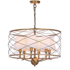 SAFAVIEH Lighting Thea Adjustable 6-light Gold Pendant - 25.25 x25.25 x22-94  - 25 W x 25 D x 94 H