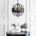 SAFAVIEH Lighting Colby Adjustable 5-light LED Brass Pendant - 17 W x 17 D x 97 H
