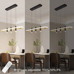 Suspension LED à 4 lumières, noire/dorée, à intensité variable [ampoule non incluse]