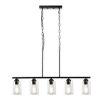 Suspension 5 lumières pour îlot de cuisine, 60 W, réglable, culot E26