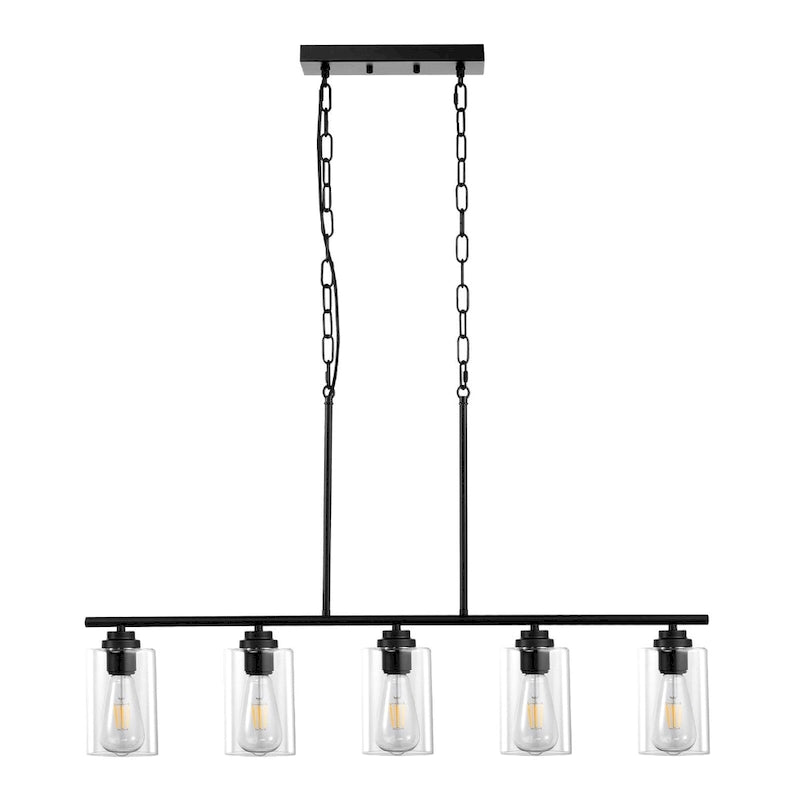 Suspension 5 lumières pour îlot de cuisine, 60 W, réglable, culot E26