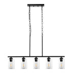 Suspension 5 lumières pour îlot de cuisine, 60 W, réglable, culot E26