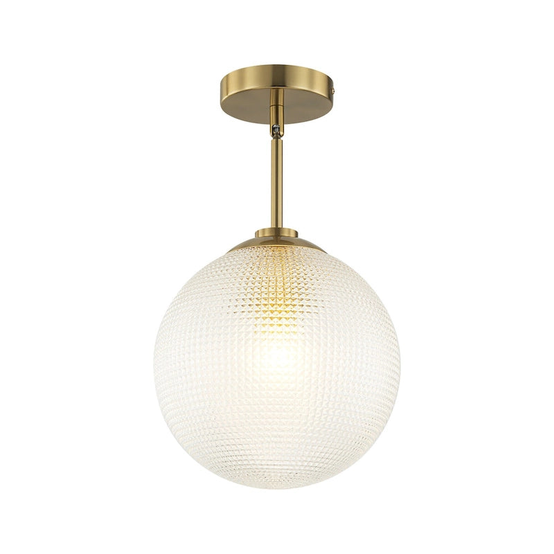 Suspension moderne à une lumière en verre texturé noir et or pour îlot de cuisine