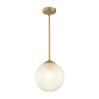 Suspension moderne à une lumière en verre texturé noir et or pour îlot de cuisine