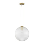 Suspension moderne à une lumière en verre texturé noir et or pour îlot de cuisine