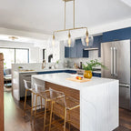 Applique murale linéaire moderne noire et dorée à 3 lumières pour îlot de cuisine, avec abat-jour en verre transparent