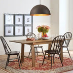 Suspension industrielle vintage antique noire/marron à dôme doré pour îlot de cuisine - 19,6 po L x 11,8 po H