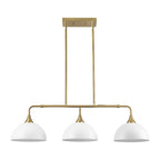 Suspensions linéaires industrielles à 3 lumières en forme de dôme pour îlot de cuisine