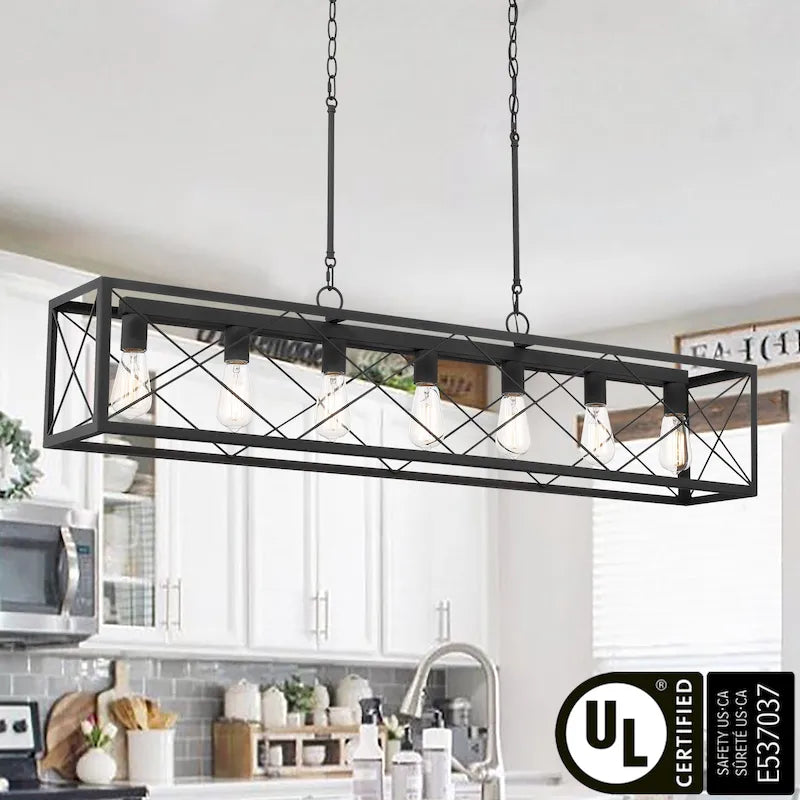 Lustre de cuisine moderne linéaire à 7 lumières de 48 pouces - 48