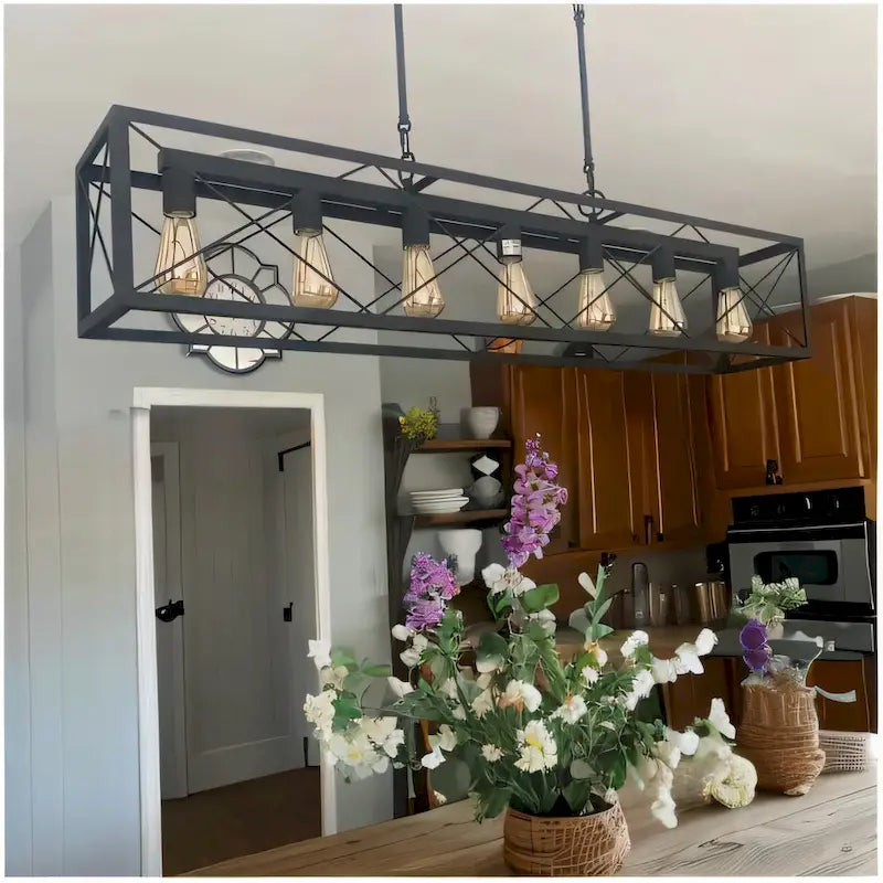 Lustre de cuisine moderne linéaire à 7 lumières de 48 pouces - 48