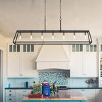 Luminaire pour îlot de cuisine moderne de style ferme, 7 lumières - 55