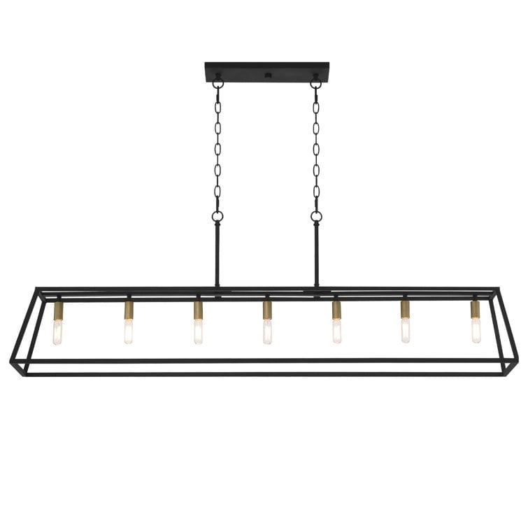 Luminaire pour îlot de cuisine moderne de style ferme, 7 lumières - 55