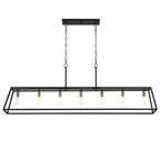 Luminaire pour îlot de cuisine moderne de style ferme, 7 lumières - 55