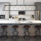 Luminaire pour îlot de cuisine moderne de style ferme, 7 lumières - 55