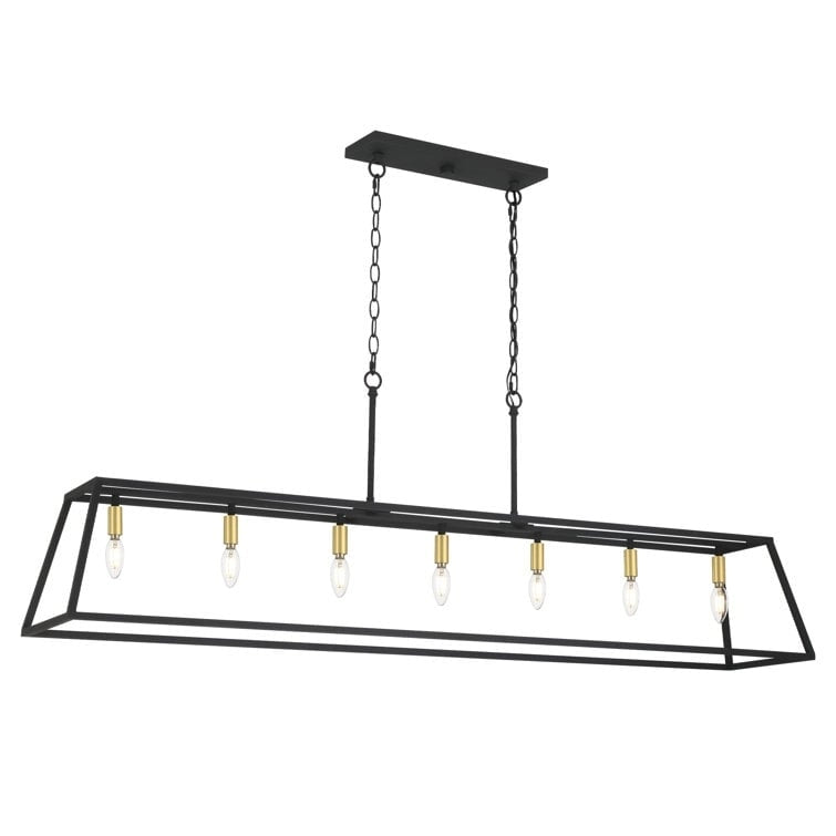 Luminaire pour îlot de cuisine moderne de style ferme, 7 lumières - 55