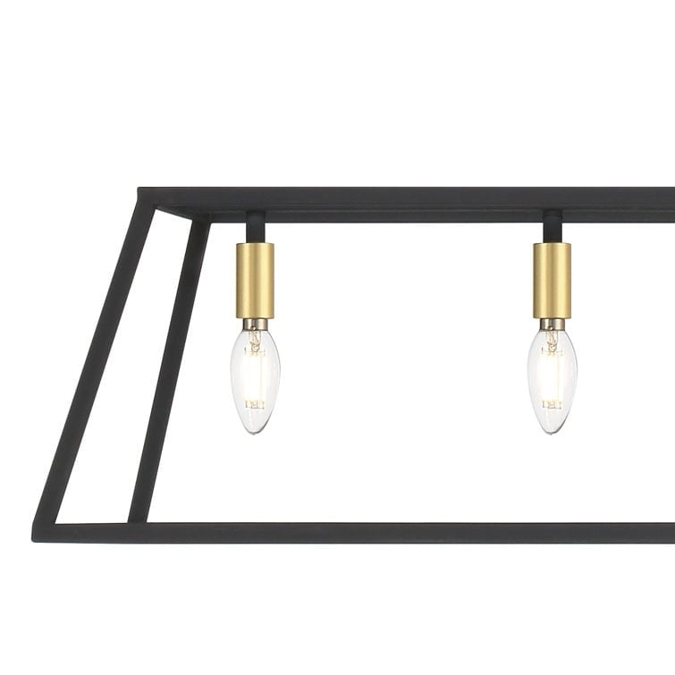 Luminaire pour îlot de cuisine moderne de style ferme, 7 lumières - 55