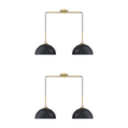 Suspension moderne Nathan James Percy à 2 lumières pour îlot central, avec abat-jour en métal et cordon ajustable