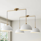 Suspension moderne Nathan James Percy à 2 lumières pour îlot central, avec abat-jour en métal et cordon ajustable