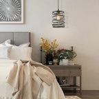 Suspension moderne de style ferme à une lumière, lanterne en fer pour îlot de cuisine