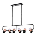 Îlot de cuisine réglable Witny de 122 cm avec 6 lumières