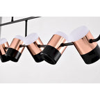 Îlot de cuisine réglable Witny de 122 cm avec 6 lumières