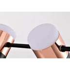 Îlot de cuisine réglable Witny de 122 cm avec 6 lumières